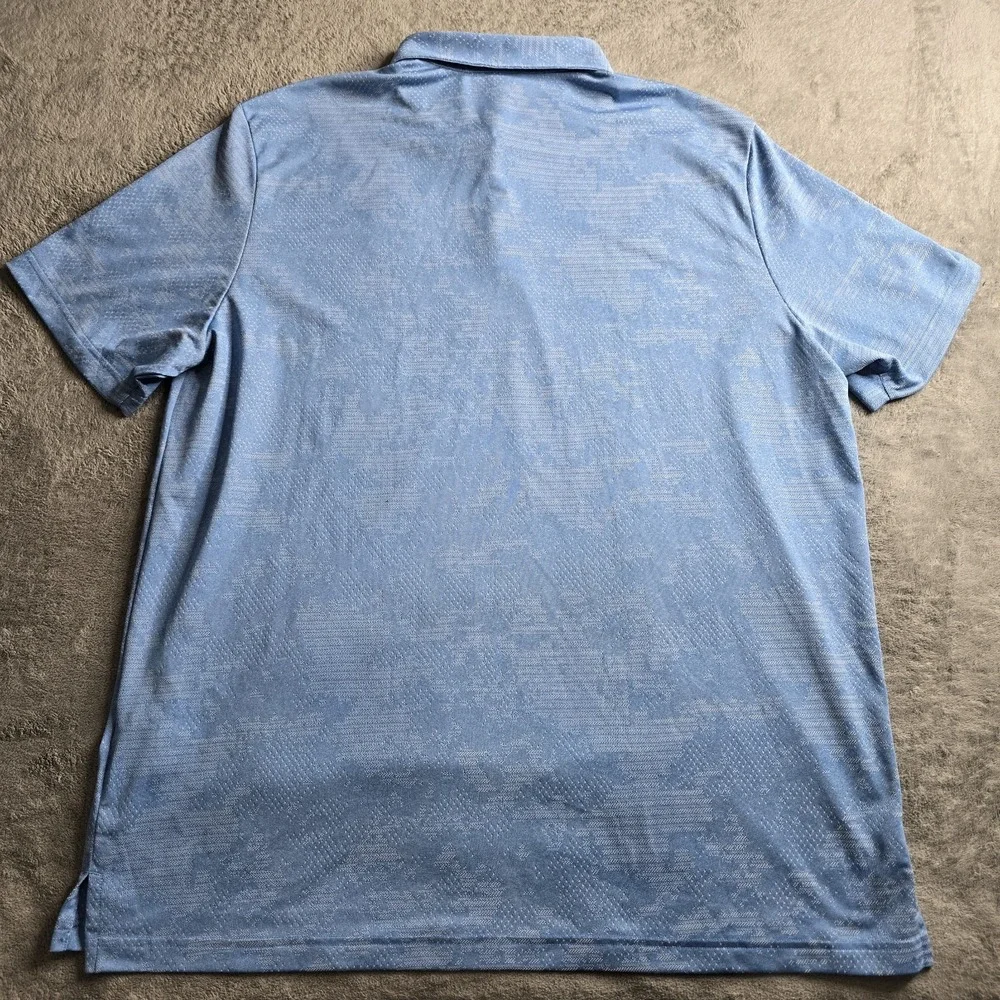 Adidas Camo Polo Shirt Mens 2XL Blue Jacquard Ryder Cup 2020 Whistling Straits
